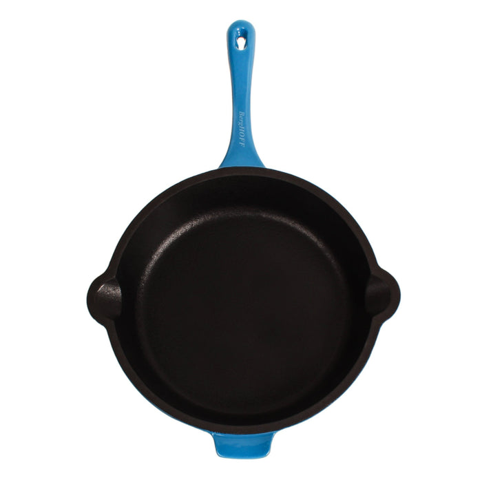 BergHOFF Neo Cast Iron Fry Pan 10", Blue - Skillets & Frying Pans
