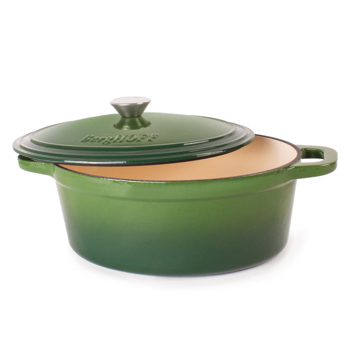 Image 1 of Neo 5 Qt Cast Iron Oval Covered Dutch Oven, Green
