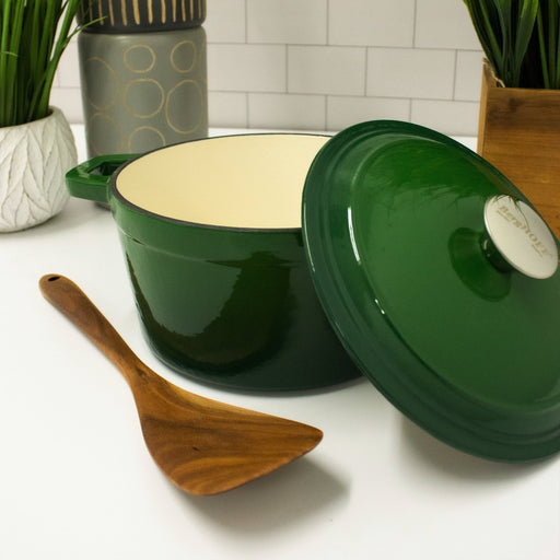 BergHOFF Neo Cast Iron 3qt. Round Dutch Oven 8" with Lid, Green - Dutch Ovens
