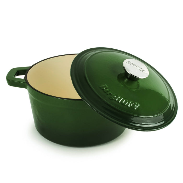 BergHOFF Neo Cast Iron 3qt. Round Dutch Oven 8" with Lid, Green - Dutch Ovens