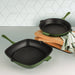 BergHOFF Neo Cast Iron Square Grill Pan 11", Green - Griddles & Grill Pans