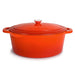 BergHOFF Neo Cast Iron 8qt. Oval Dutch Oven 13" with Lid, Orange - Dutch Ovens