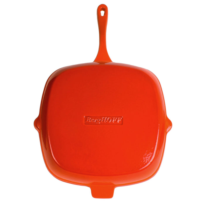 BergHOFF Neo Cast Iron Square Grill Pan 11", Orange - Griddles & Grill Pans