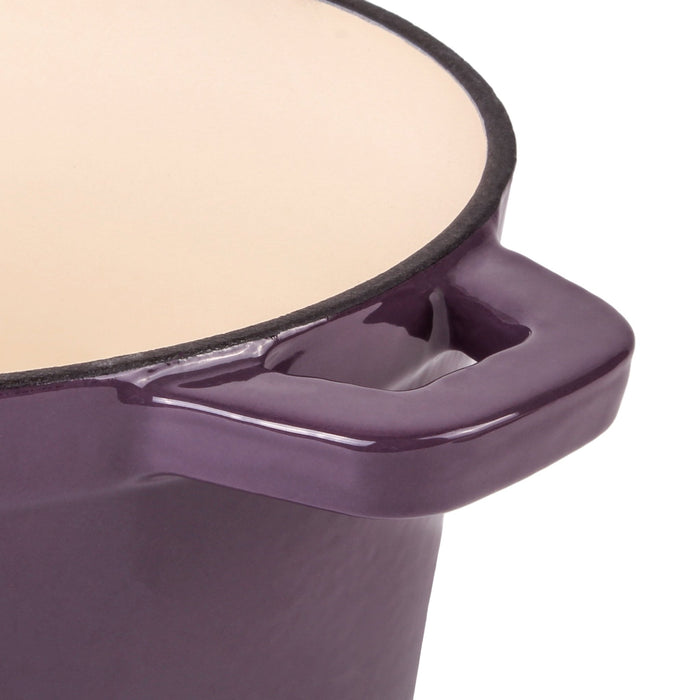 BergHOFF Neo Cast Iron 7qt. Round Dutch Oven 11" with Lid, Purple - Dutch Ovens