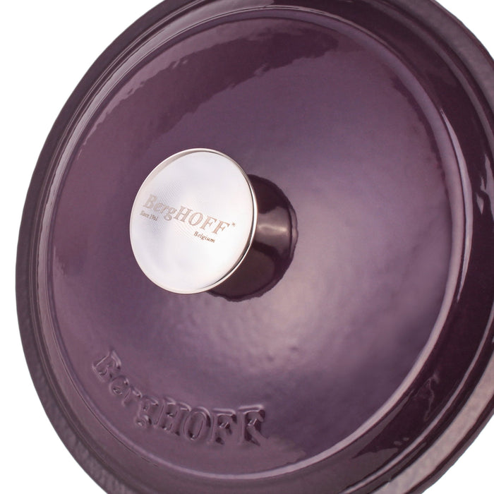 BergHOFF Neo Cast Iron 3qt. Round Dutch Oven 8" with Lid, Purple - Dutch Ovens