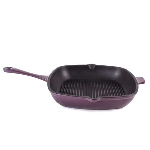 BergHOFF Neo Cast Iron Square Grill Pan 11", Purple - Griddles & Grill Pans