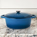 BergHOFF Neo Cast Iron 5qt. Oval Dutch Oven 11.5" with Lid, Blue - Dutch Ovens