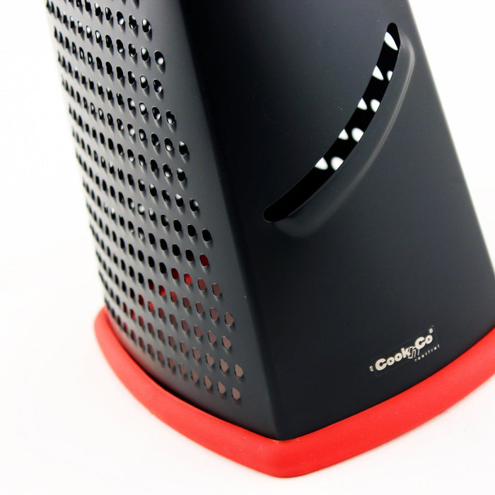 BergHOFF Non-Stick Stainless Steel 10" Box Grater, Red and Black - Food Graters & Zesters