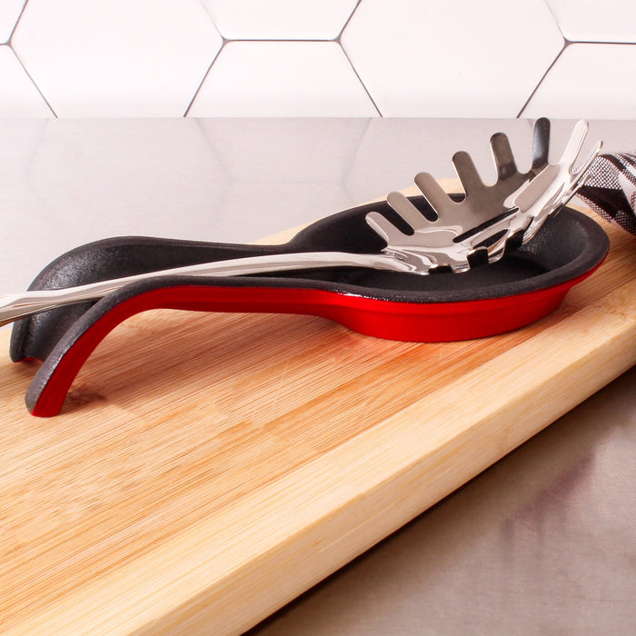 BergHOFF Neo Cast Iron Spoon Rest 7.5", Red - Kitchen Tools & Utensils
