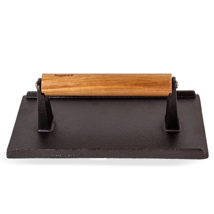BergHOFF Neo Cast Iron Bacon/Steak Press 9" x 5", Black - Grill Presses