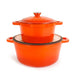 BergHOFF Neo 4pc Cast Iron Cookware Set, 3qt. & 7qt., Orange - Stock Pots