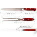 BergHOFF Pakka Wood 3Pc Stainless Steel Carving Set with Case - Carving Forks