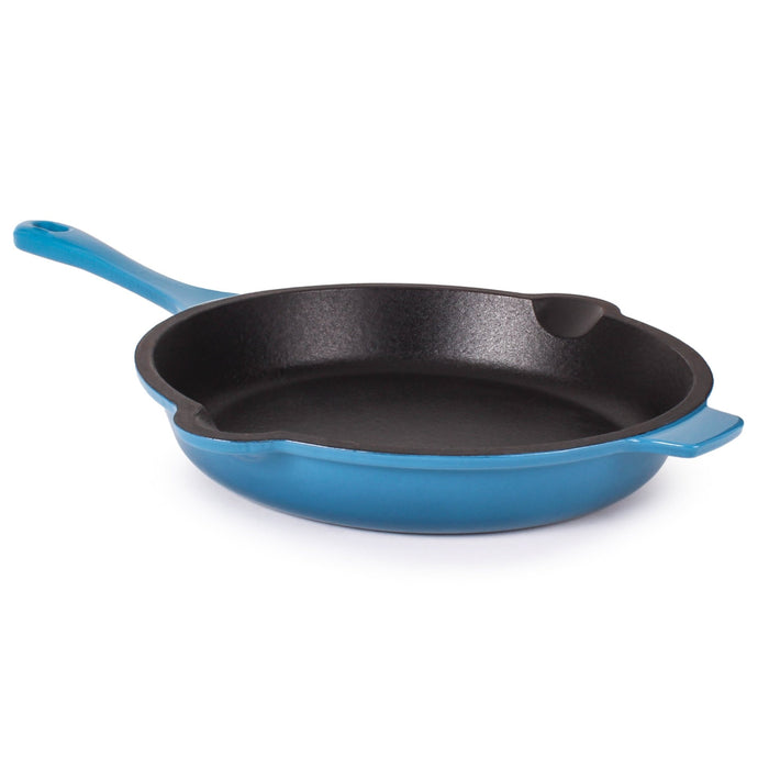 BergHOFF Neo 3pc Cast Iron Cookware Set, Fry Pan & Round Dutch Oven, Blue - Cookware Sets