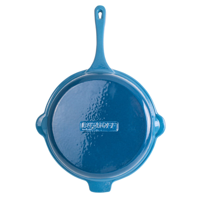 BergHOFF Neo 3pc Cast Iron Cookware Set, Fry Pan & Round Dutch Oven, Blue - Cookware Sets