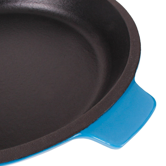 BergHOFF Neo 3pc Cast Iron Cookware Set, Fry Pan & Round Dutch Oven, Blue - Cookware Sets