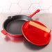 BergHOFF Neo 4pc Cast Iron Fry Pan & Grill Pan Set, Red - Cookware Sets