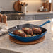 BergHOFF Neo 2pc Cast Iron 11" Grill Pan with Slotted Steak Press, Blue - Griddles & Grill Pans
