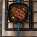 BergHOFF Neo 2pc Cast Iron 11" Grill Pan with Slotted Steak Press, Blue - Griddles & Grill Pans