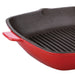 BergHOFF Neo 2pc Cast Iron 11" Grill Pan with Slotted Steak Press, Red - Griddles & Grill Pans
