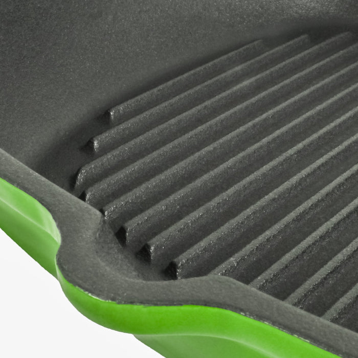 BergHOFF Neo 2pc Cast Iron 10" Fry Pan & 11" Grill Pan Cookware Set, Green - Cookware Sets