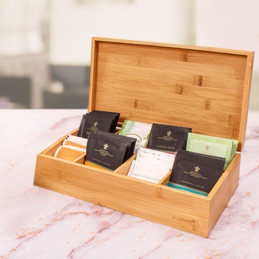 BergHOFF Bamboo 12" Tea Box Organizer - Lunch Boxes & Totes