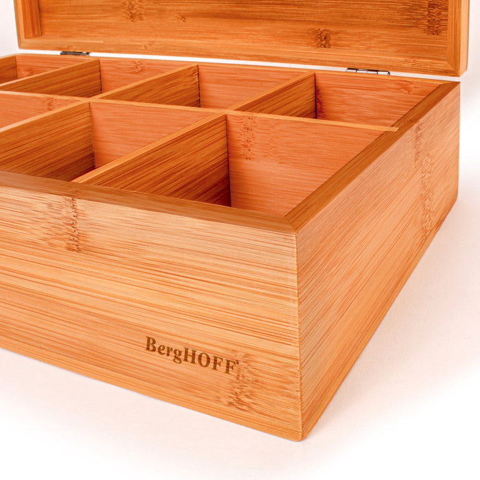 BergHOFF Bamboo 12" Tea Box Organizer - Lunch Boxes & Totes