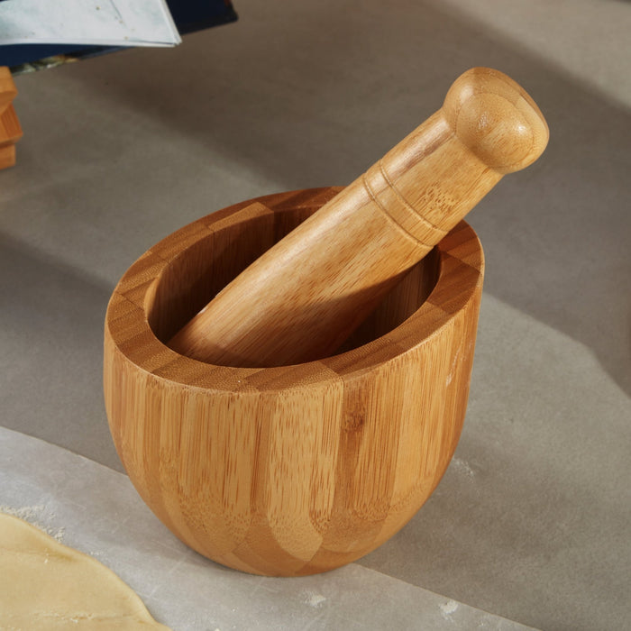 BergHOFF Bamboo 2Pc Mortar and Pestle, Natural - Bowls