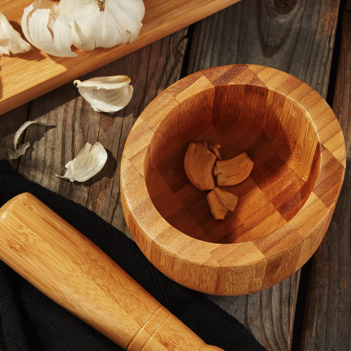 BergHOFF Bamboo 2Pc Mortar and Pestle, Natural - Bowls
