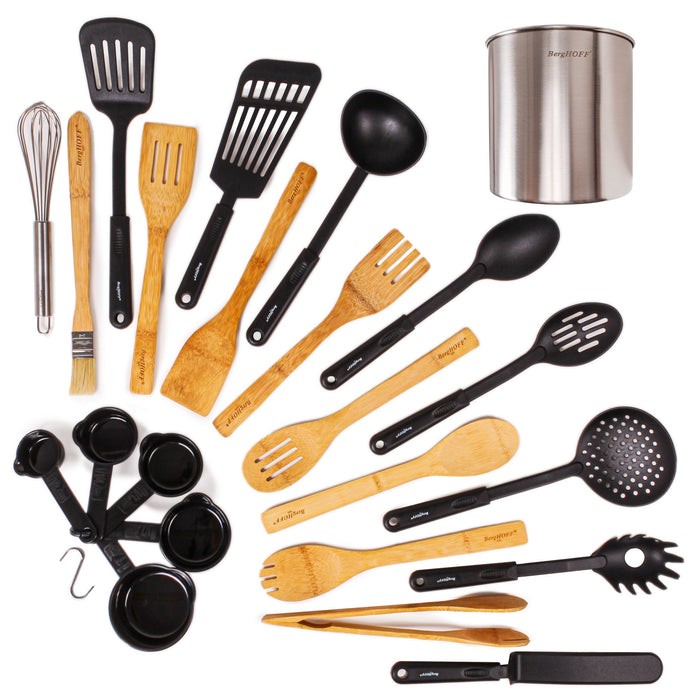 BergHOFF Studio 29pc Nylon and Bamboo Tool Set - Kitchen Utensil Sets