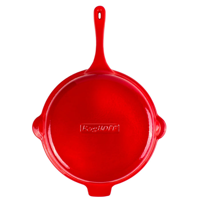 BergHOFF Neo 2pc Cast Iron 10" Fry Pan & 11" Grill Pan Cookware Set, Red - Griddles & Grill Pans