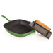 BergHOFF Neo 2pc Cast Iron 11" Grill Pan with Steak Press, Green - Griddles & Grill Pans