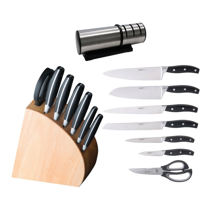 BergHOFF Forged 9pc Stainless Steel Knife Block Set with Sharpener - Knife Blocks & Holders