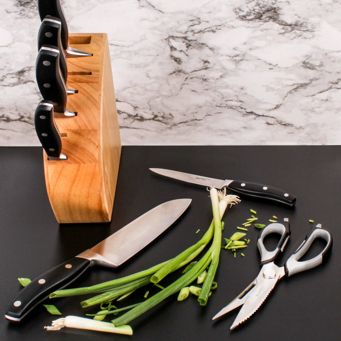 BergHOFF Forged 9pc Stainless Steel Knife Block Set with Sharpener - Knife Blocks & Holders