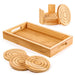 BergHOFF Bamboo 8pc Serving Tray with Coasters Set - Coasters
