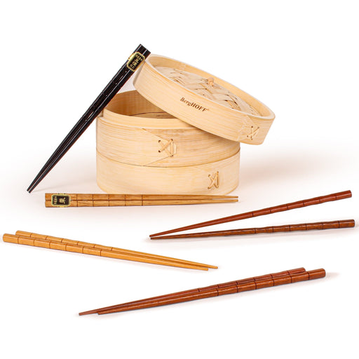 BergHOFF Bamboo 13Pc Steamer Set with Chopsticks - Steamer Baskets