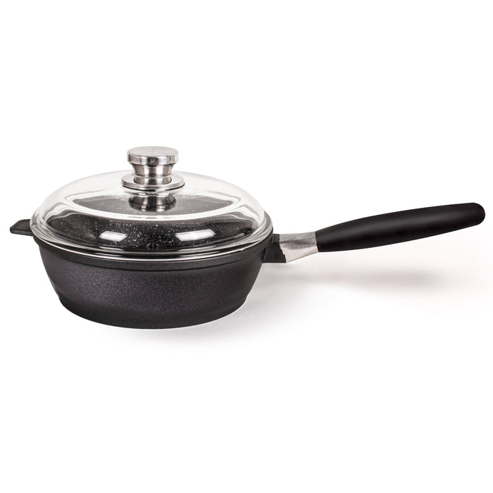 Image 1 of EuroCAST Cast Aluminum Non-stick 11" Saute Pan, Glass Lid
