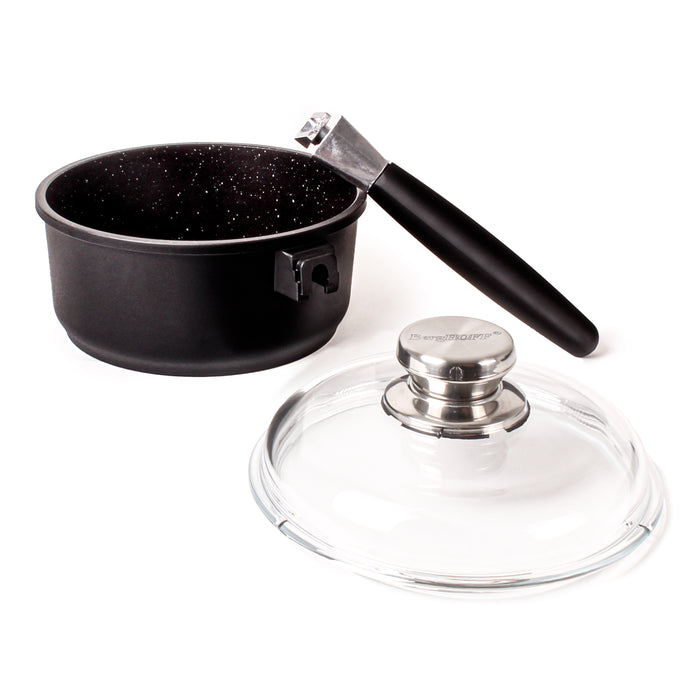 Image 5 of EuroCAST Cast Aluminum Nonstick 7" Sauce Pan 1.5qt., Glass Lid