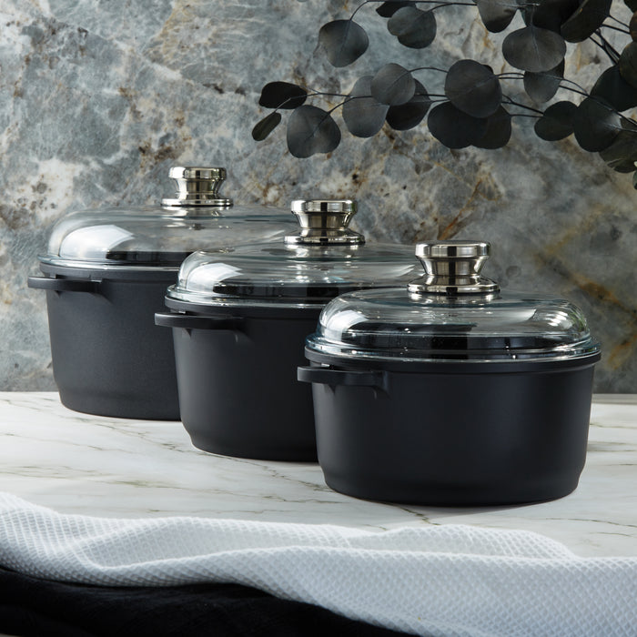 Image 7 of EuroCAST Cast Aluminum Nonstick 8" Stockpot 3.2qt., Glass Lid