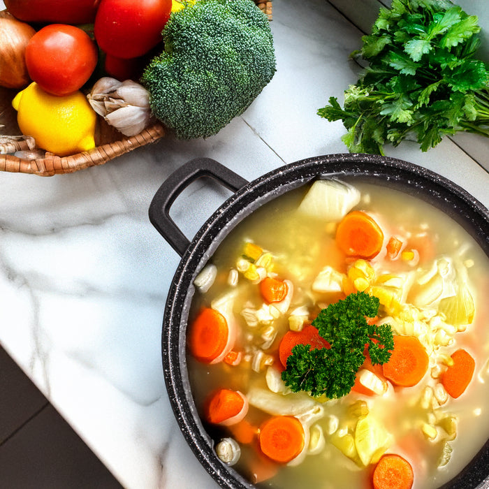 Image 4 of EuroCAST Cast Aluminum Nonstick 10" Stockpot 5qt., Glass Lid