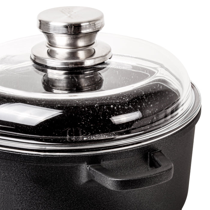 Image 5 of EuroCAST Cast Aluminum Nonstick 11" Stockpot 7qt., Glass Lid