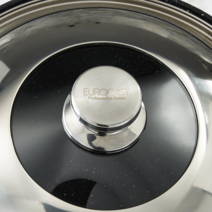 Image 4 of EuroCAST Cast Aluminum Nonstick 12.5" Wok 5qt. with Lid