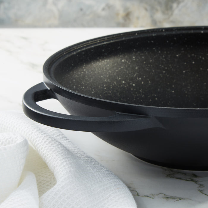 Image 6 of EuroCAST Cast Aluminum Nonstick 11" Wok with Lid