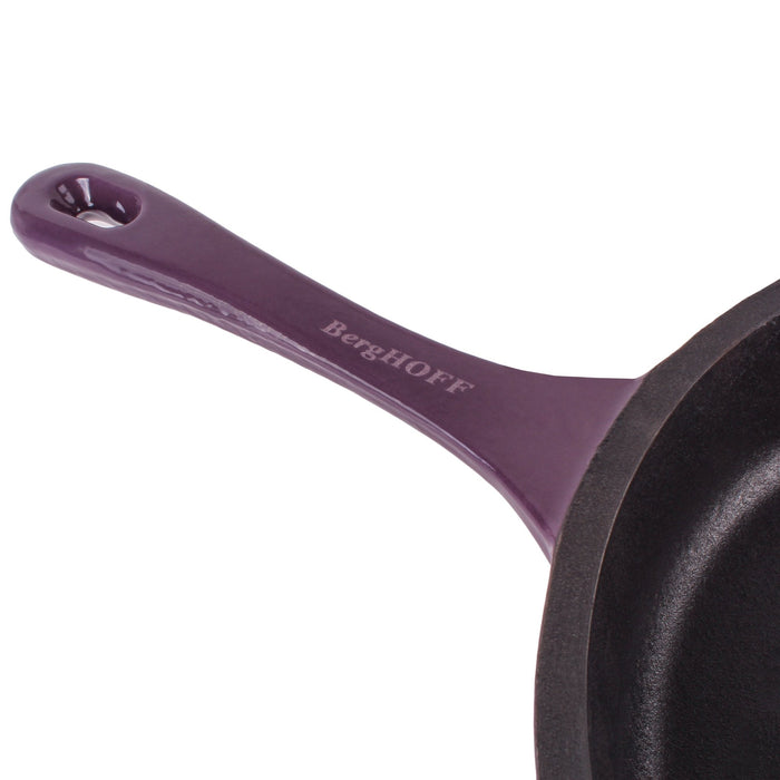 BergHOFF Neo 5pc Cast Iron Dutch Oven Set with 10" Fry Pan, 3qt. & 5qt., Purple - Cookware Sets