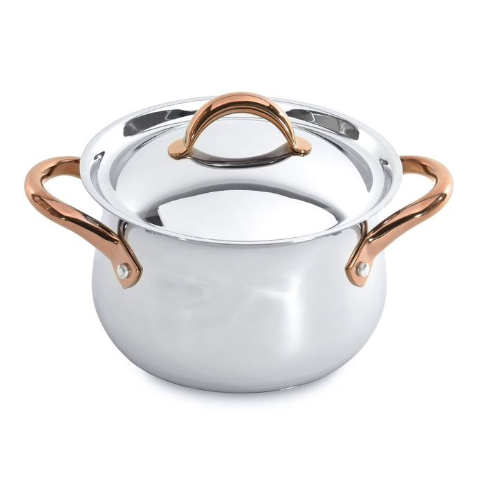 BergHOFF Ouro Gold 16Pc 18/10 Stainless Steel Cookware Set with SS Lids - Cookware Sets