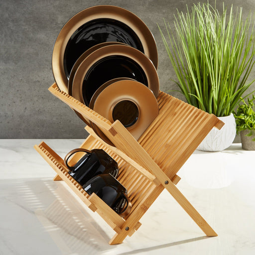 BergHOFF Bamboo 20" Plate Rack - Kitchen Organizers