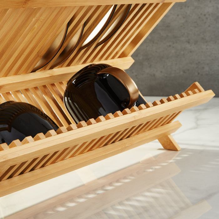 BergHOFF Bamboo 20" Plate Rack - Kitchen Organizers