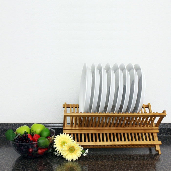 BergHOFF Bamboo 20" Plate Rack - Kitchen Organizers