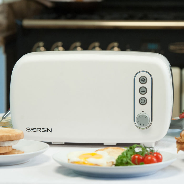 BergHOFF Seren 2Pc Side Loading Toaster with White/Cream Panel - Toasters