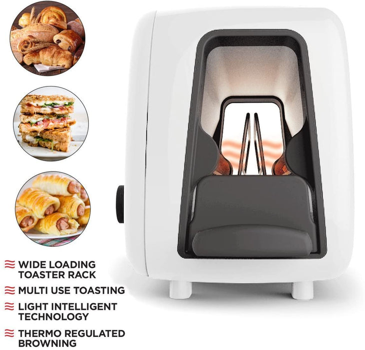 BergHOFF Seren 2Pc Side Loading Toaster with White/Cream Panel - Toasters