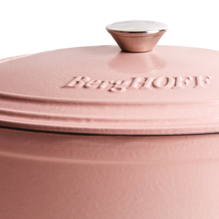 BergHOFF Neo Cast Iron 3qt. Round Dutch Oven 8" with Lid, Pink - Stock Pots